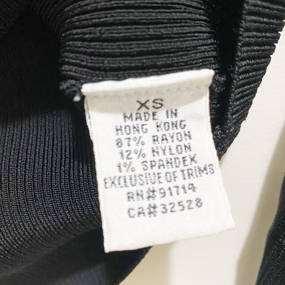 A/X Armani Exchange Sheer Sexy V-Neck Drape Back Sequin Long Sleeve Black XS - Picture 7 of 11